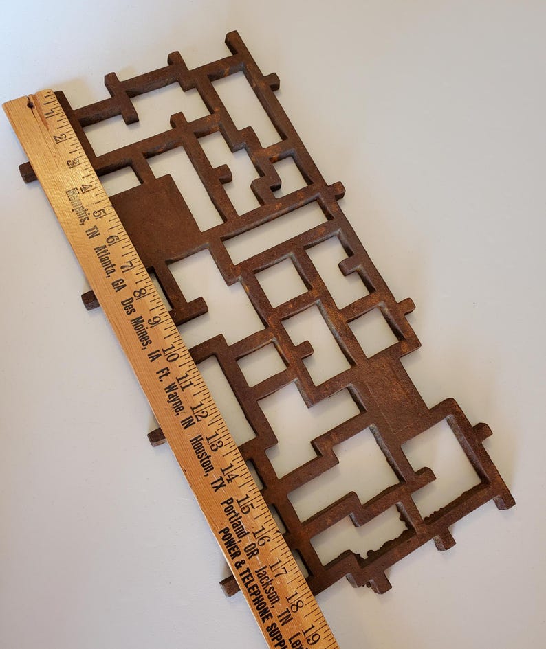 Architectural Panel, Decorative Ornamental Cast Iron, Primitive