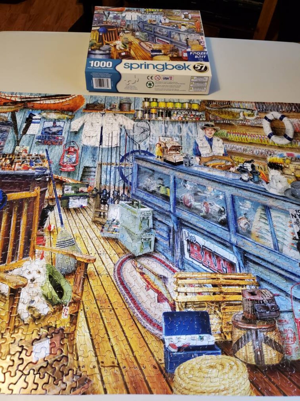 You Might Take The Bait From One Crossword Fishing Puzzle 1000 Jigsaw Pieces The Bait Shop Springbok | Etsy
