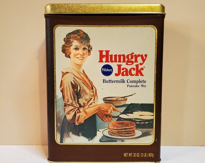 Hungry Jack Buttermilk Pancake Mix Tin With Recipe Directions