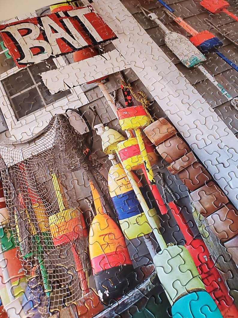 You Might Take The Bait From One Crossword Oh Buoy Puzzle 500 Piece Jigsaw by Springbok Fishing Bait | Etsy