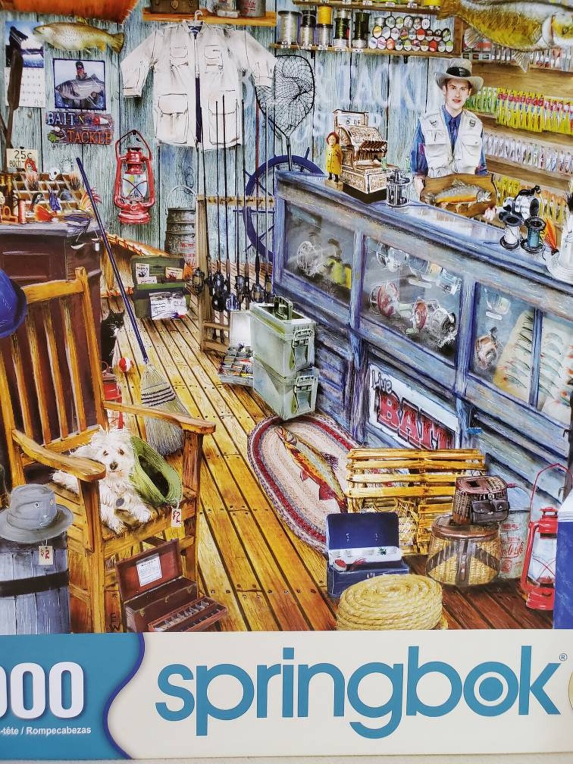You Might Take The Bait From One Crossword Fishing Puzzle 1000 Jigsaw Pieces The Bait Shop Springbok | Etsy