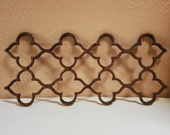 Architectural Panel, Decorative Ornamental Cast Iron, Primitive Rustic Clover Pattern - Oak Hill Vintage