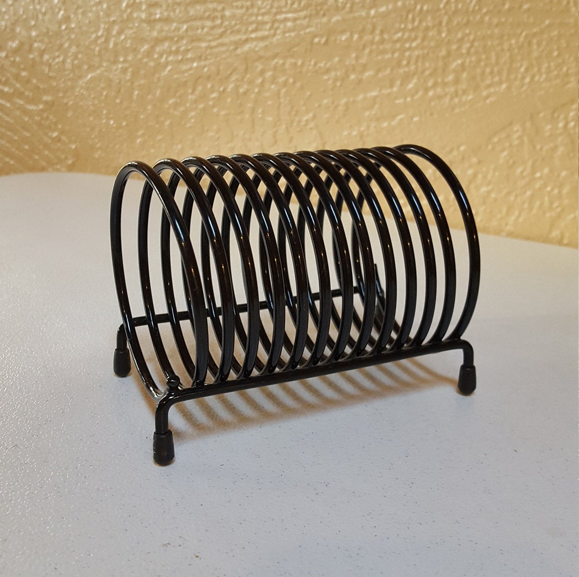 Spiral Letter Holder Metal Wire Slots Desk Organizer Black Etsy