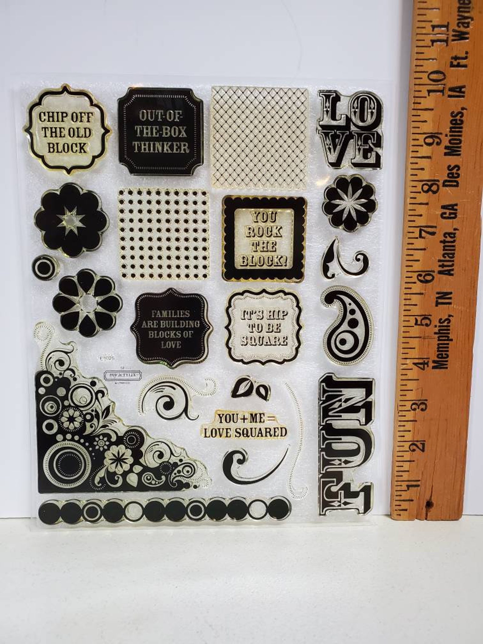 Extra Large Stamp Set, Close to My Heart CTMH, Acrylix E1025, Fun