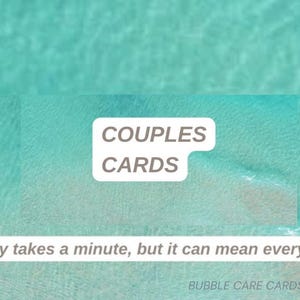 Tarjetas de Afirmaciones para Burbujas de Relaciones: Tarjetas Imprimibles de Ánimo y Autocuidado, Descarga Digital para Parejas