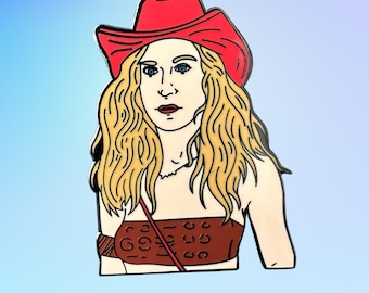 Broszka z twardą emalią do kapelusza kowbojki Carrie Bradshaw | Prezent z serialu "Sex w wielkim mieście"