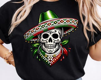 メキシコの頭蓋骨PNG | メキシコの頭蓋骨PNG | メキシコシャツPNG | ビバメキシコシャツ | シンコ・デ・マヨシャツ | メキシコの頭蓋骨PNG | メキシコプライド