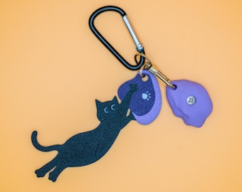 Dyno Cat Keychain – Bold Gift for Climbers and Cat Lovers