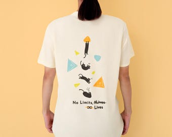Cat-T-shirt met onbeperkte levens | Niet-verticaal lab