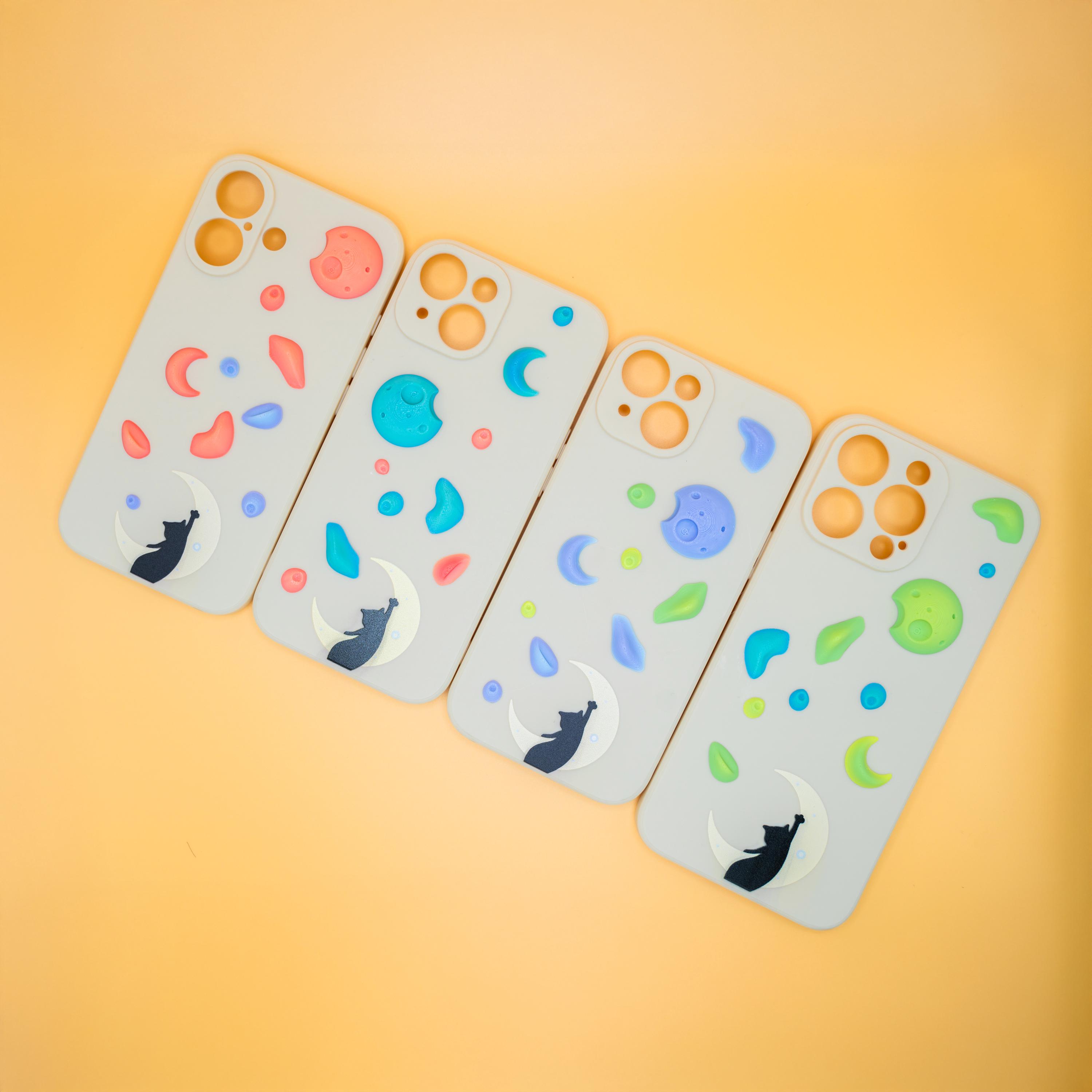 Moon Cat Mini Climbing Wall iPhone Case