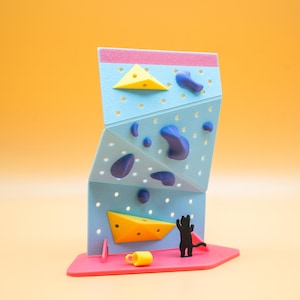 Kit fai da te per mini parete da arrampicata: edizione gatto nero