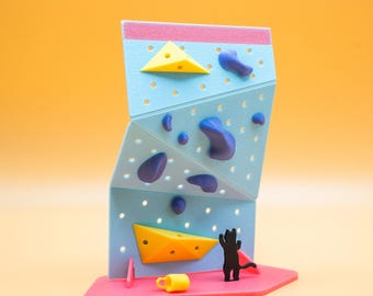 DIY Black Cat Mini Rock Climbing Wall Kit - Build Your Own Mini Climbing Wall