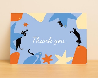 Bedankkaart voor klimmen Black Cat: cadeau voor bergbeklimmer