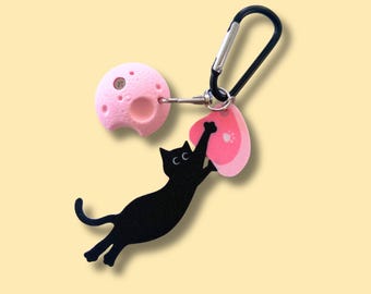 Dyno Cat-sleutelhanger Pink Friction Edition – cadeau voor klimmers en kattenliefhebbers