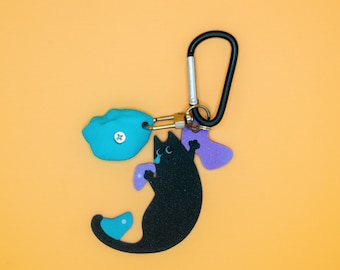 Kattensleutelhanger met korte arm – cadeau voor klimmers en kattenliefhebbers