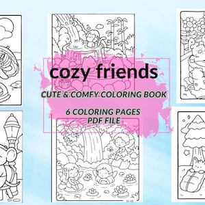 Cozy Friends: Super Cute Animal Characters Coloring Book by Coco Wyo