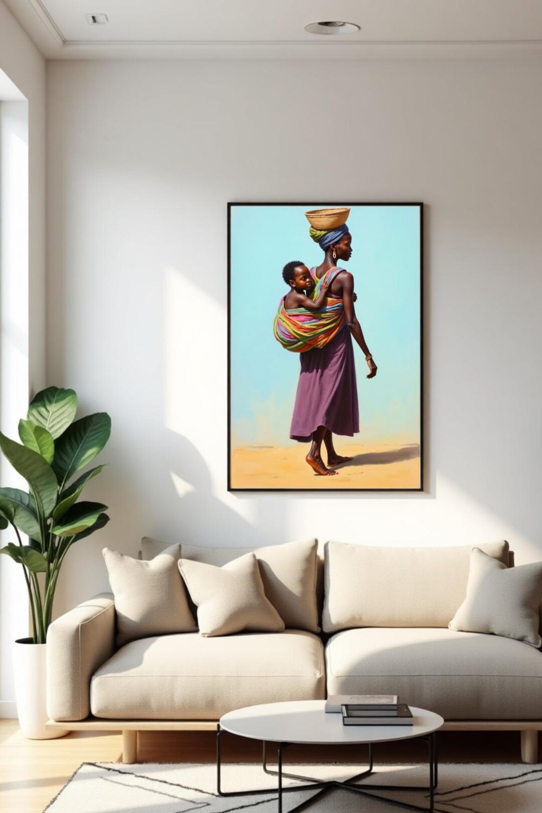 African Mother and Child Digital Art – Afrocentric Wall Print, Nigerian ...