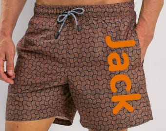 Personalised Men’s Swimming Shorts, Custom Name Beach Shorts, Quick Dry Swim Trunks, Waterproof Surf Shorts with Mesh Lining, S–3XL