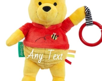Personlig Nalle Puh Gosedjur | Klassisk Nalle Puh | Namnplysch | Gåva till nyfödd | Från födseln | 19 cm eller 25 cm