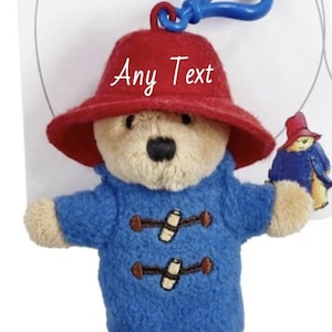 Porte-clés personnalisé Ours Paddington - Cadeaux Ours Paddington, 9,5 cm Accessoires Ours Paddington, Pendentif porte-clés pour sac à main et sac à dos