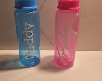 Biberon personalizzato con nome / Biberon personalizzato rosa o blu / Regalo per neonato / Regalo per baby shower / Biberon personalizzato