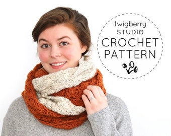 Crochet Cowl PATTERN, Chunky Cowl Pattern, Crochet Chunky Cowl PATTERN, Crochet Infinity Scarf Pattern, Fall Cowl Pattern, DIY Crochet Cowl