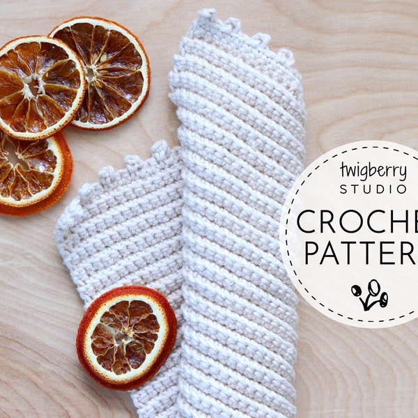 Washcloth CROCHET PATTERN, Crochet Washcloth Pattern, Textured Washcloth, Ribbed Cotton Facecloth Pattern, Kitchen Decor, Bathroom Decor