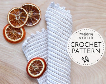 Washcloth CROCHET PATTERN, Crochet Washcloth Pattern, Textured Washcloth, Ribbed Cotton Facecloth Pattern, Kitchen Decor, Bathroom Decor