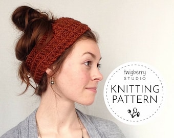 Headband Knitting PATTERN, Knit Headband Pattern, Knitting Pattern Headband, Head band Pattern, Ribbed Headband Pattern, Easy Headband, DIY