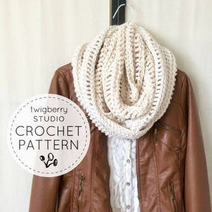 Crochet Scarf PATTERN, Crochet Infinity Pattern, Crochet Cowl Pattern, Infinity Scarf Pattern, Cotton Scarf Pattern, Crochet Infinity Scarf
