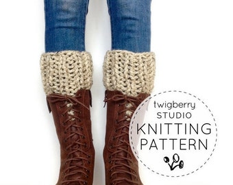 Boot Cuffs KNITTING PATTERN, Chunky Boot Cuffs Pattern, Ribbed Bootcuffs Pattern, Fall Boot Cuffs Pattern, Boot Warmers Pattern, Knitting