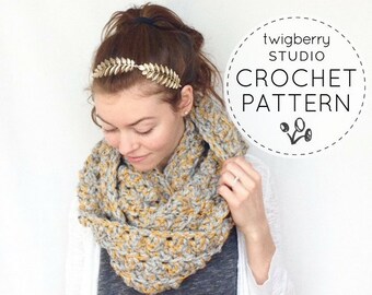 Crochet Scarf PATTERN Chunky Infinity Pattern Crochet Cowl Pattern Chunky Scarf Pattern Cowl Pattern Chunky Scarf Crochet Pattern Infinity