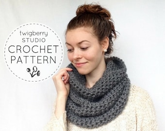 Cowl CROCHET PATTERN, Chunky Cowl Pattern, Crochet Cowl Pattern, Crochet Neck Warmer Pattern, Cowl Knitting Pattern, Hooded Cowl Pattern