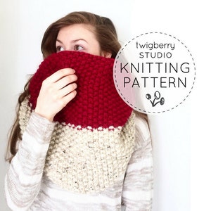 Cowl KNITTING PATTERN Scarf Chunky Knit Cowl Pattern Knitting Cowl Pattern Knitting Pattern Cowl Knitted Cowl Neckwarmer Pattern Infinity