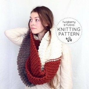 Big Knit Scarf Oversized Knit Scarf Pattern Easy Knit Scarf - Etsy