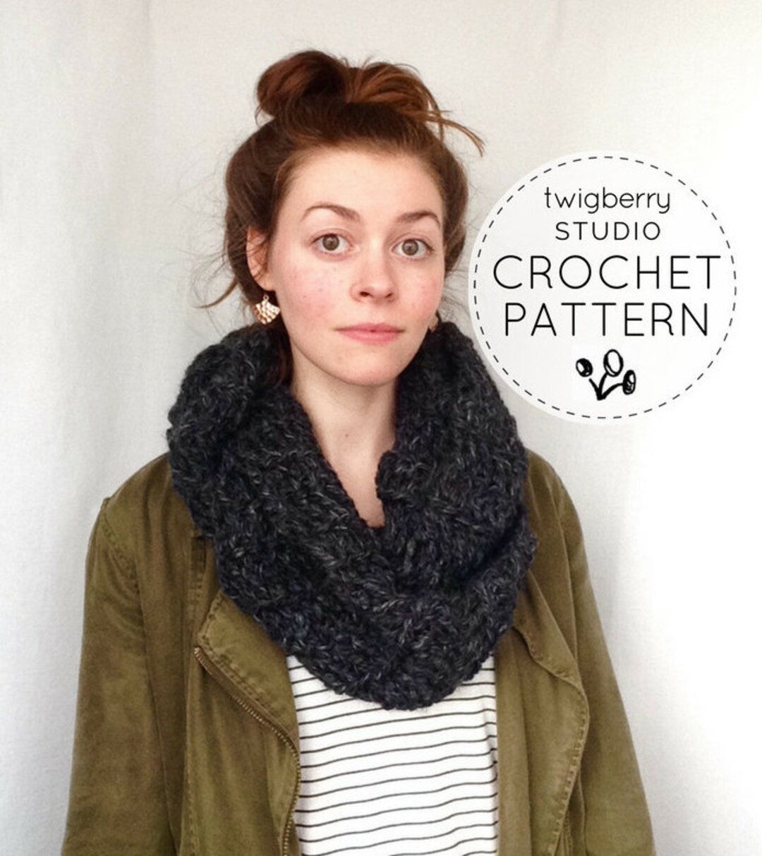 Chunky Infinity Scarf Pattern, Crochet Scarf PATTERN, Crochet Infinity ...