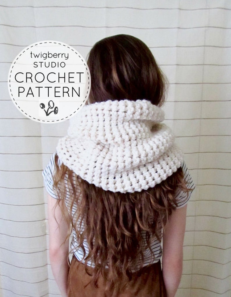 Crochet Cowl PATTERN, Chunky Cowl Pattern, Crochet Scarf Pattern, DIY Crochet Cowl Pattern, Autumn Cowl Pattern Crochet Cowl Pattern Fall image 6