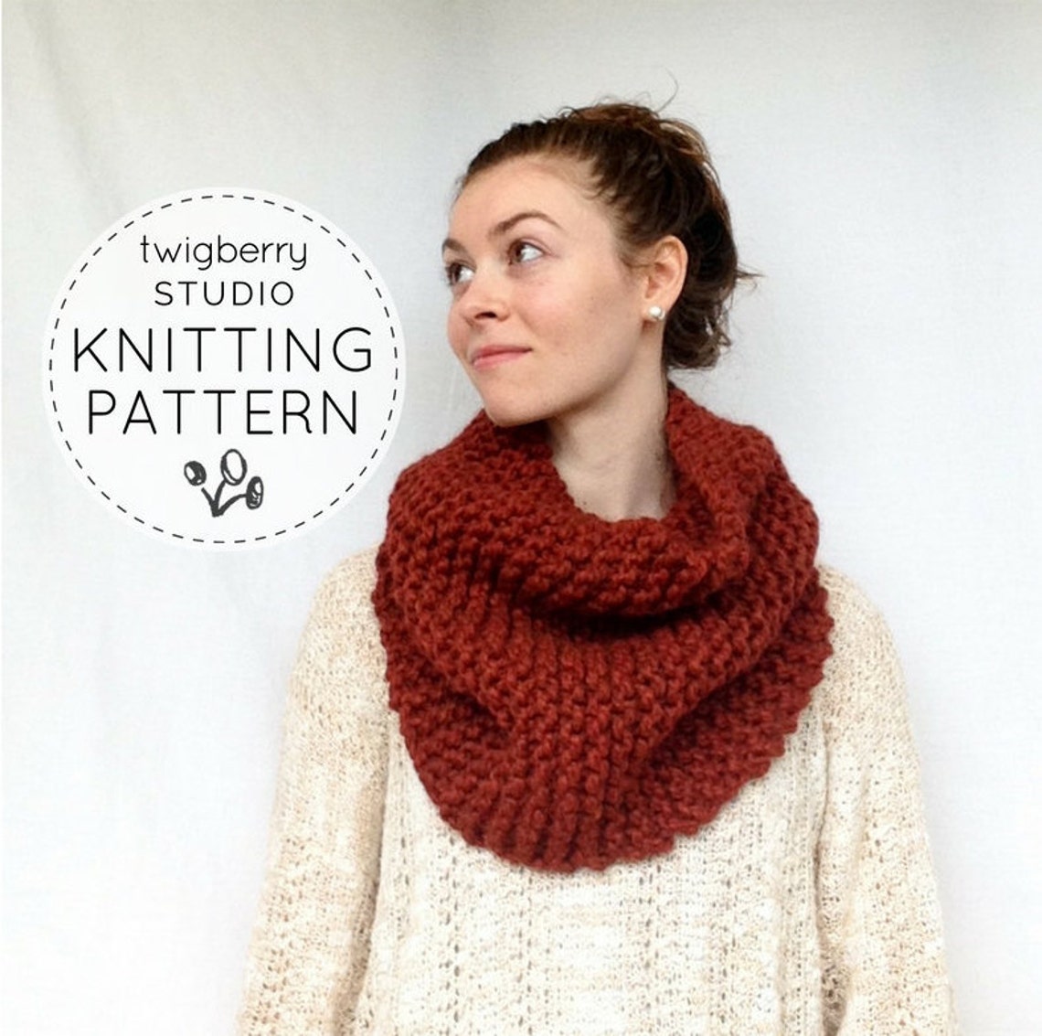 Cowl Knitting PATTERN, Knit Cowl Pattern, Chunky Knit Cowl Pattern ...