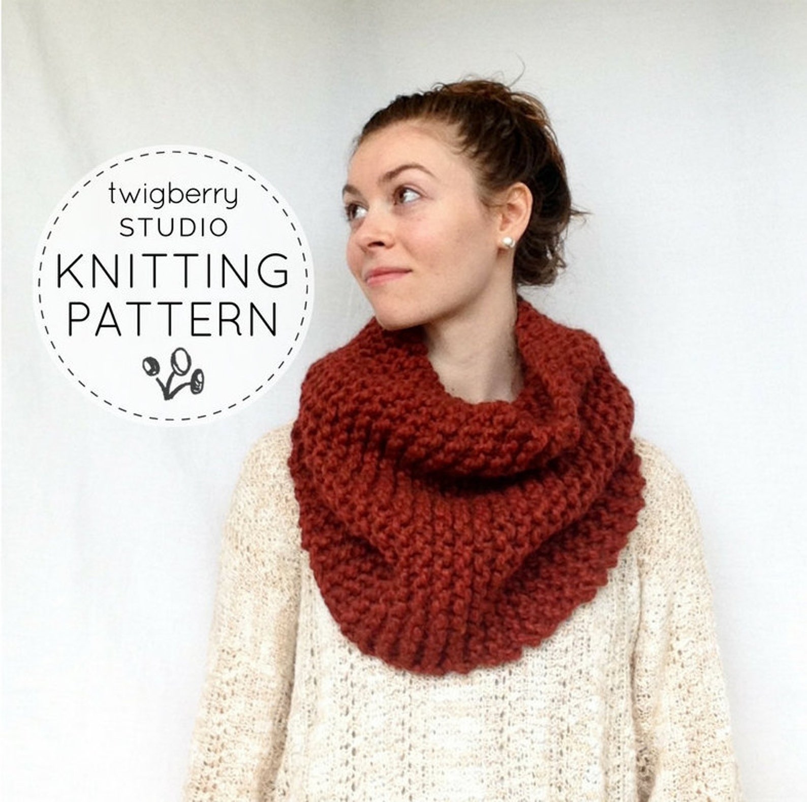 Cowl Knitting PATTERN Chunky Cowl Pattern Easy Cowl Pattern Knitting