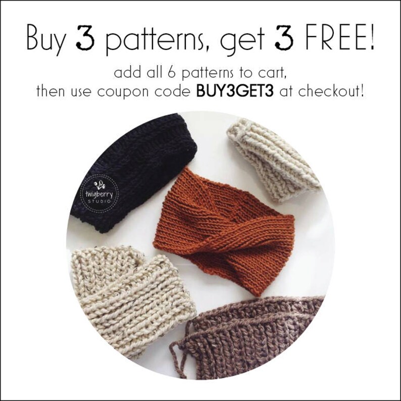 Turban KNITTING PATTERN Twisted Knit Headband Pattern Twisted Turban Pattern Knit Earwarmer Headband Pattern Knot Knit 50/'s Turban Pattern