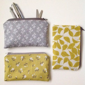 zipper pouch sewing kit, fabric options