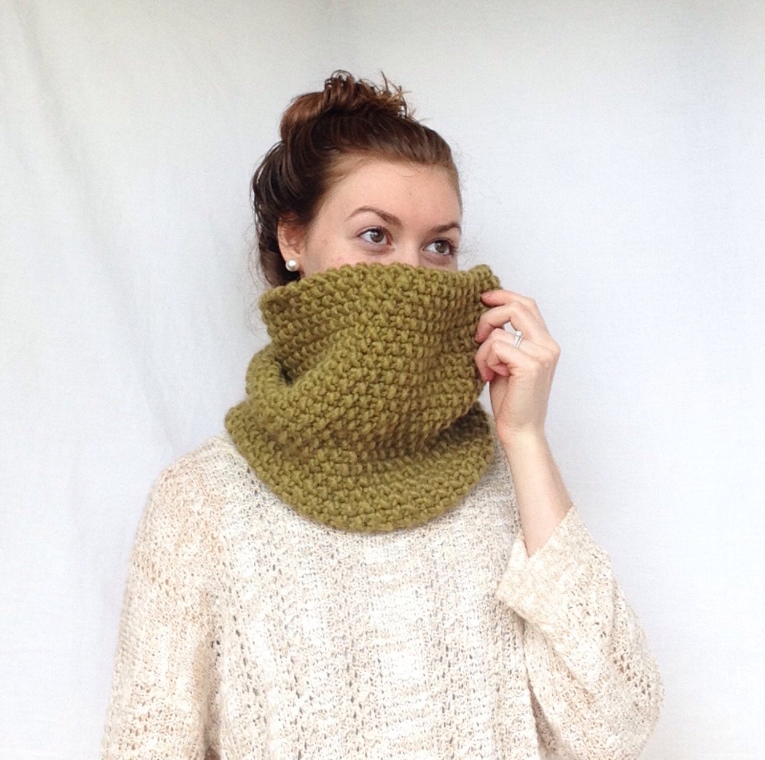 Cowl Knitting PATTERN Chunky Knit Cowl Pattern Infinity Scarf Etsy
