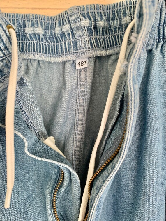 Extra Long Denim Jeans, Size 48T  Chambray Color … - image 6