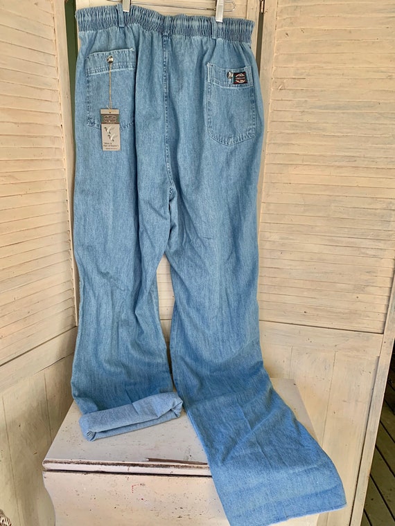 Extra Long Denim Jeans, Size 48T  Chambray Color … - image 10