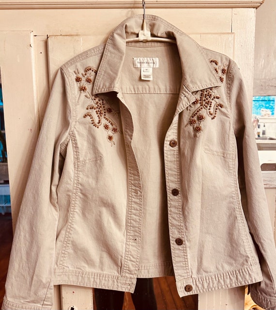 Beaded Jacket, Vintage Susan Bristol. Size M,  Spr