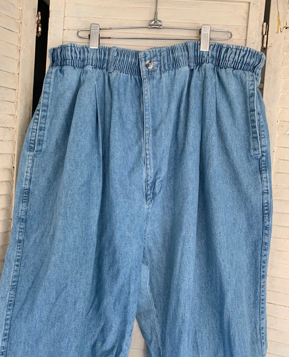 Extra Long Denim Jeans, Size 48T  Chambray Color … - image 3