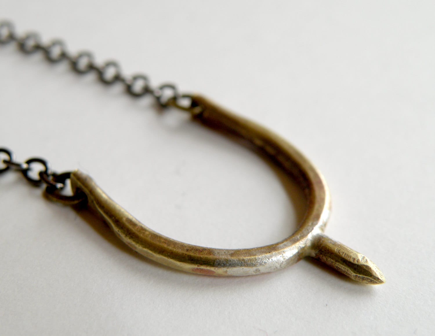 Wishbone Necklace Bronze