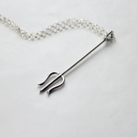 Silver Trident Necklace