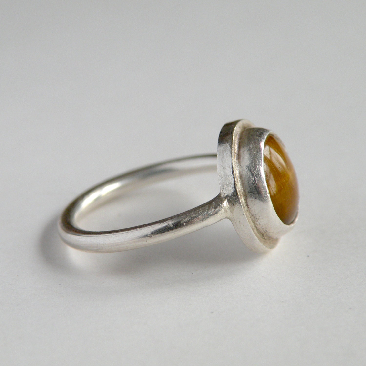 Tiger's eye ring in silver