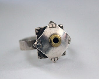Silver Sun Ring - handmade sun eye ring in sterling silver